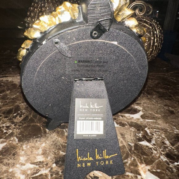 Nicole Miller Skull & Rose Frame – Gothic Black Gold 4x4 - Picture 2 of 2